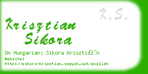 krisztian sikora business card